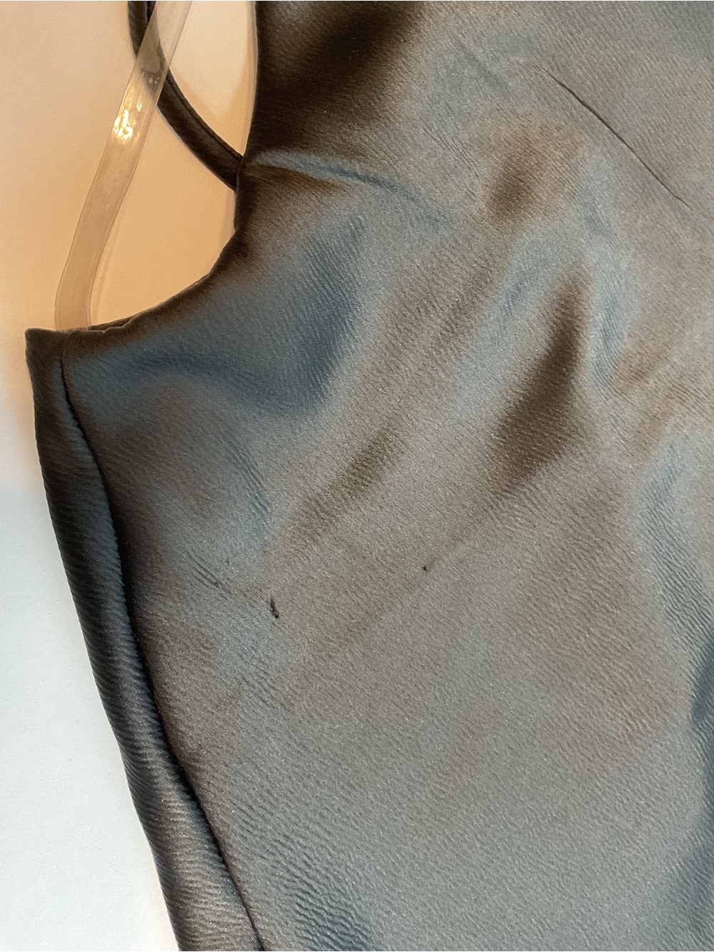 See You Monday Black Satin Cowl Neck Mini Slip Dress Size M - Picture 9 of 10